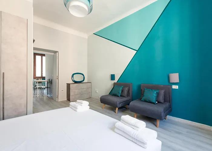 Guesthost - Turquoise Mini Flat Near Fs Apartment Mailand